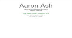 Desktop Screenshot of aaronash.com