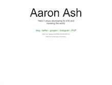 Tablet Screenshot of aaronash.com